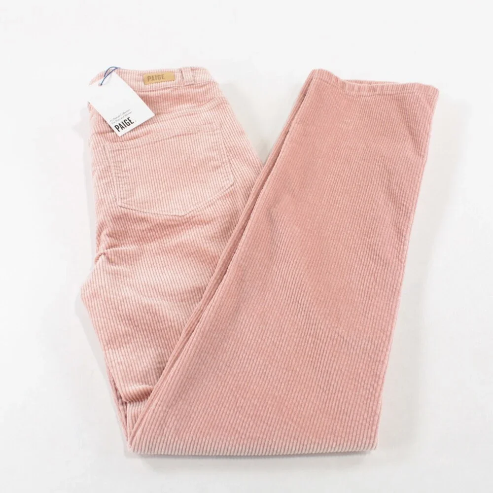 Paige NWT Jeans Size 25 US Hoxton Slim Solid Pink Cotton Blend - Picture 2 of 11